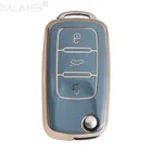 Новинка ТПУ чехол для автомобильного ключа чехол держатель оболочка для VW Volkswagen Polo Golf Passat Beetle Caddy T5 Up Eos Tiguan SkodaA5 SEAT Leon Altea