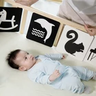 игрушки для новороженых Игрушки Монтессори черные белые фонарики 0-36 месяцев Обучающие карты для новорожденных малышей высокая контрастность Визуальная стимуляция обучение F1142H