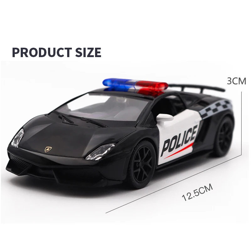 1:36 автомобиль Lamborghini Gallardo Dodge Challenger полицейский модель автомобиля из сплава