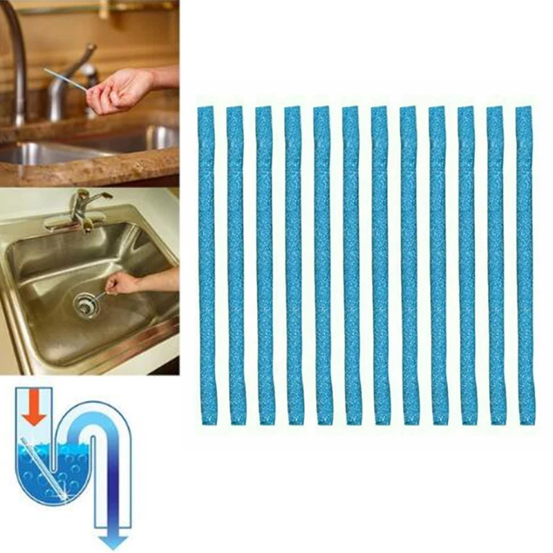 

12/Pack Sticks Oil Decontamination Kitchen Toilet Bathtub Drain Cleaner Spot Pipe Cleaner Clean Sewer Cleaning Rod