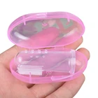 Зубная щетка для новорожденного мальчика и девочек, Мягкая Силиконовая зубная щетка-прорезыватель, Массажная щетка для чистки зубов с футляром для хранения, уход за ребенком
