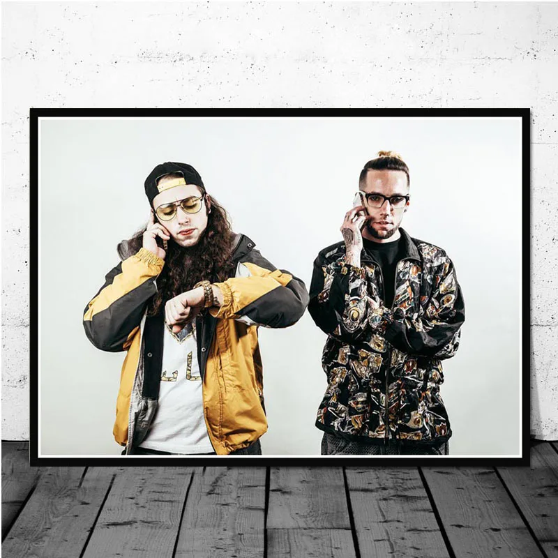 Плакатный принт$ UICIDEBOY$ хип хоп Музыка рэпер певец звезда холст масляная живопись художественная стена картины для гостиной домашний декор - Цвет: Коричневый