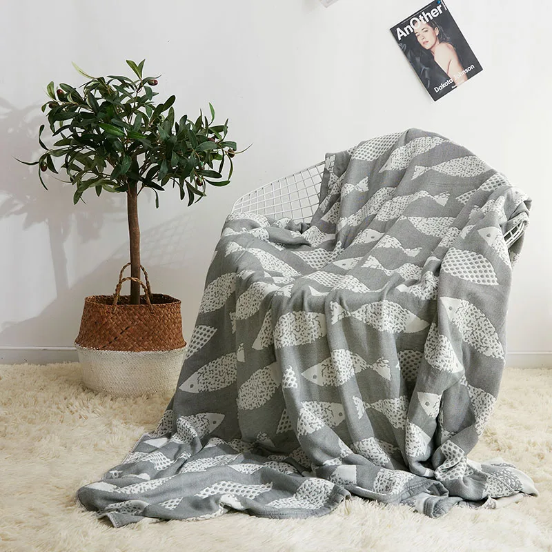 Нордическое современное простое одеяло с рисунком кактуса полотенце из