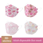 Одноразовая 3d маска для лица для взрослых, модная розовая маска для лица для женщиндевушек, Нетканая ткань, защитная тушь для ресниц, 10 цветов