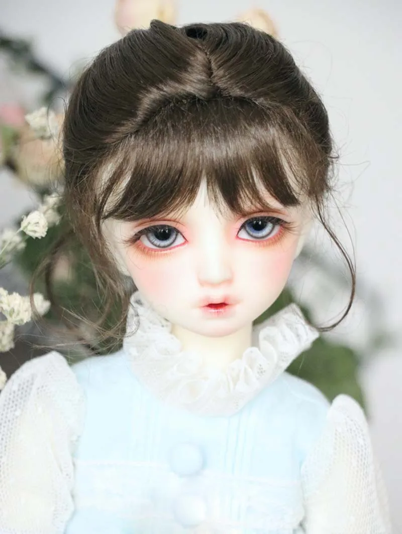 Новый стиль 1/3 1/4 16 BJD парик Супер кукла милый мохеровая одинарная оплетка для