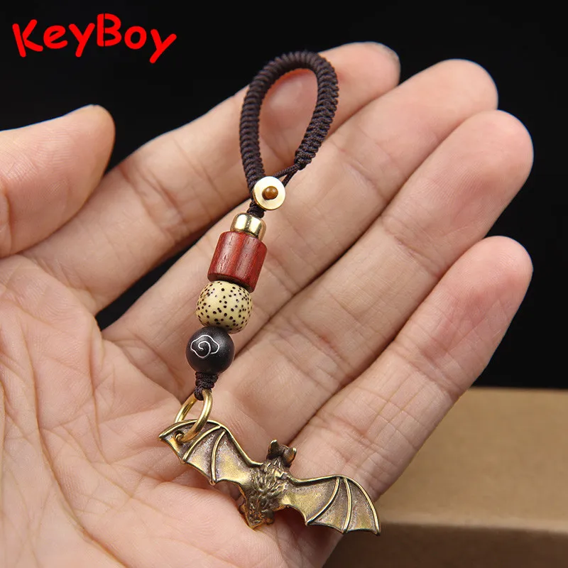 Мини-подвески в виде летучей мыши латунные Брелоки-статуэтки