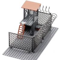 the walking dead wire mesh zombies prison post city swat building blocks figures bricks education toys for children kids gifts