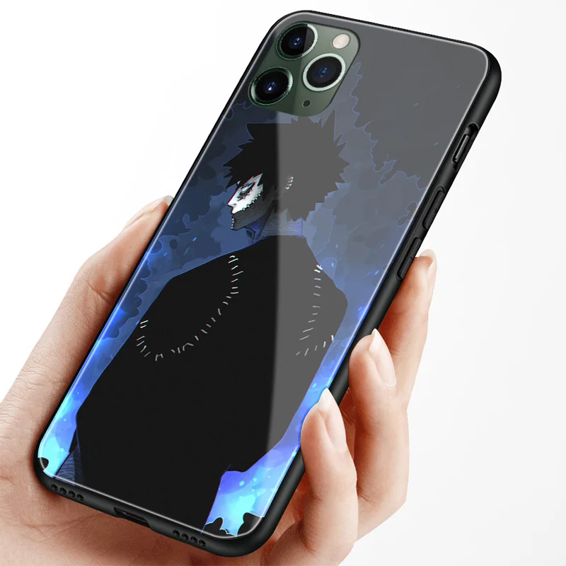 Мягкий силиконовый стеклянный чехол для телефона Dabi Boku no My Hero академия iPhone SE 6s 7 8