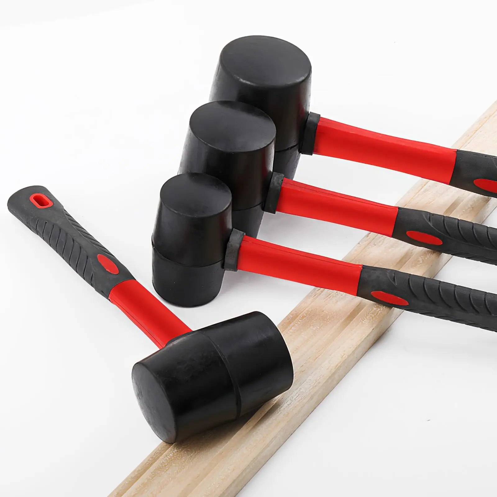 

Двухсторонний твердый резиновый молоток с нескользящей амортизирующей ручкой, мягкий молоток для деревообработки, строительства, ремонта ...