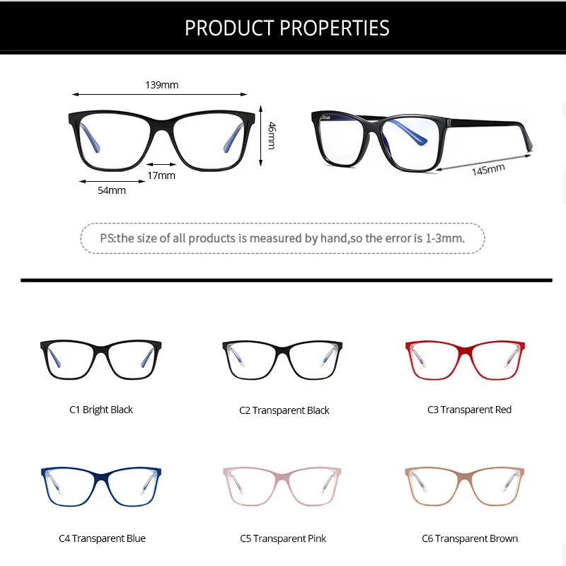 

Pro Acme TR90 Blue Light Blocking Glasses for Women Square Frame Bluelight Glasses Radiation Ccomputer Gaming Glasses PC1636A