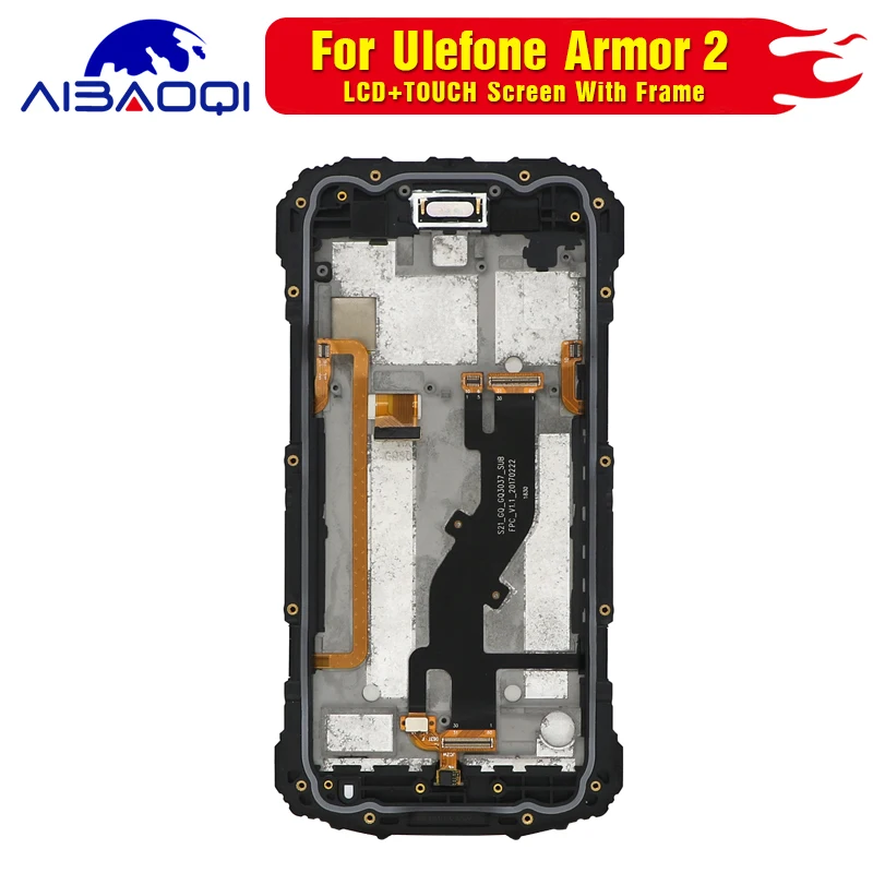 Сенсорный экран ЖК-дисплей для Ulefone Armor 2 дигитайзер в сборе с рамкой запасные части+ Кнопка громкости питания