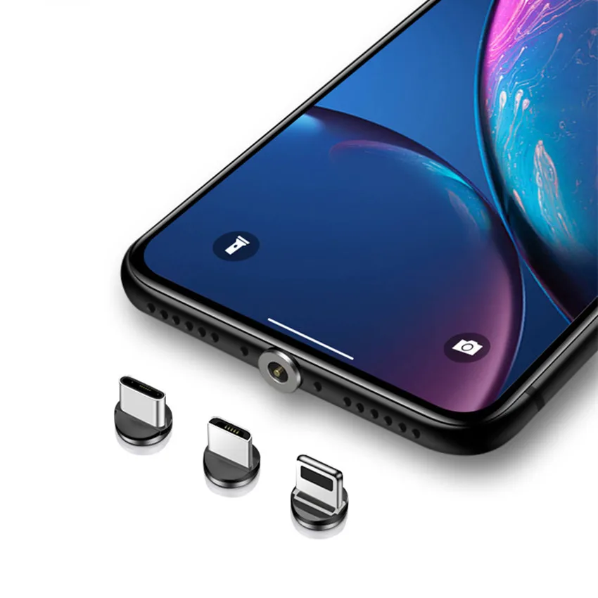 Магнитный кабель для baseus iPhone Samsung Type C Micro зарядная линия вращение на 360 ° передачи данных зарядное устройство