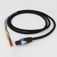 preffair 3 wire sub speaker cable 3pin male xlr to y spade end sub cable