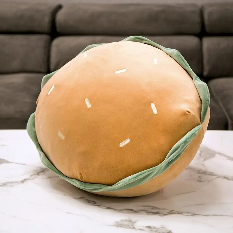 

Candice guo! cute plush toy cartoon funny food hamburger sandwich toast soft cushion hand warm birthday Christmas gift 1pc
