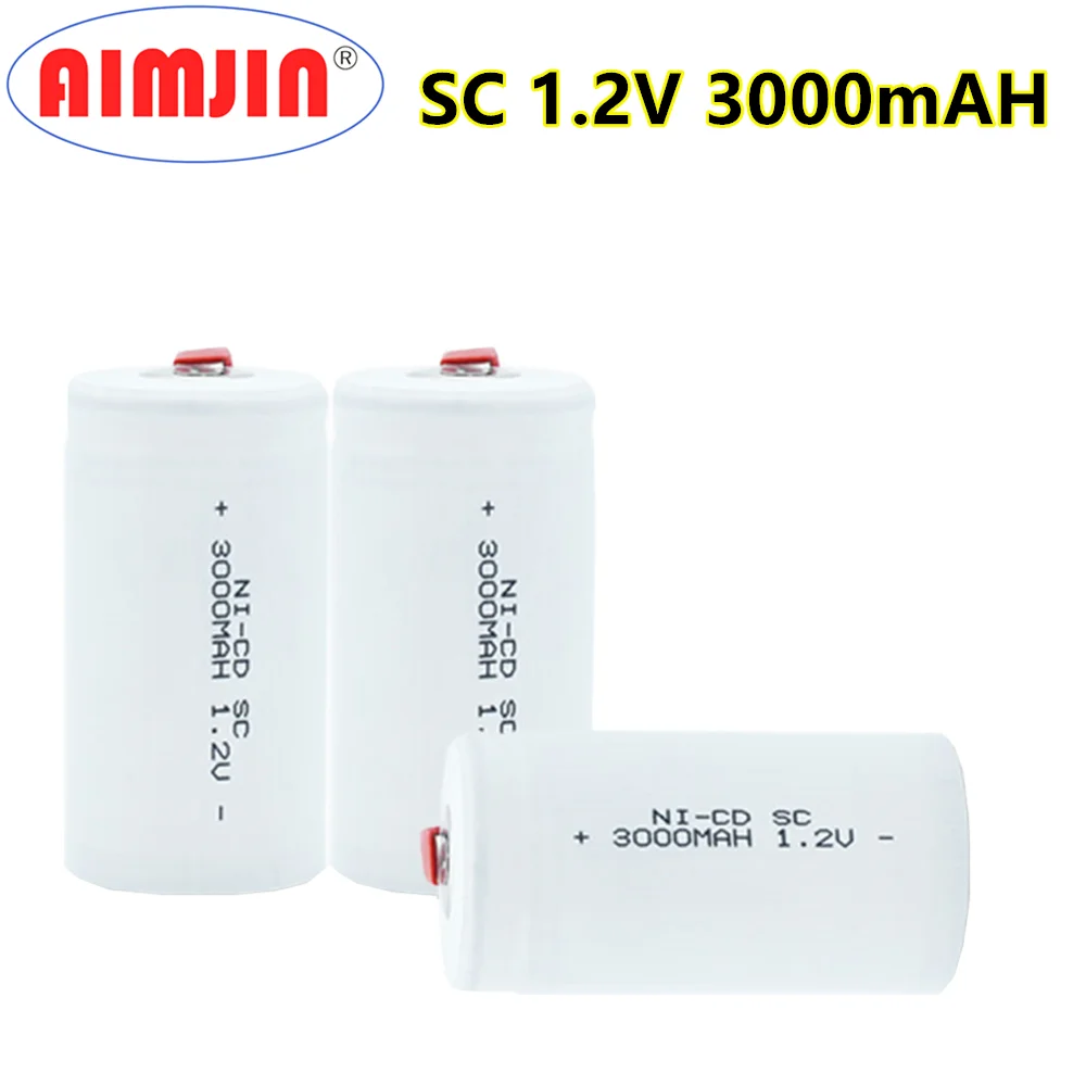 

Аккумулятор SC1.2V 3000 мА · ч, оригинальный шуруповерт, никель-кадмиевые аккумуляторы SC, Ni-Cd, с вкладкой, для электроинструмента, никель-кадмиевые элементы SUBC