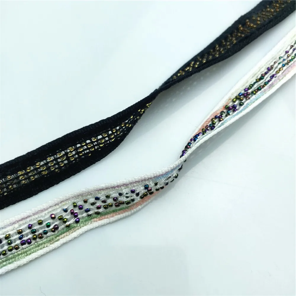 Colorful Polyester Imitation Gold Beaded Lace Ribbon Braided Trim Garment Supply Home textile Clothes Embellishment 2cm Wide | Дом и сад