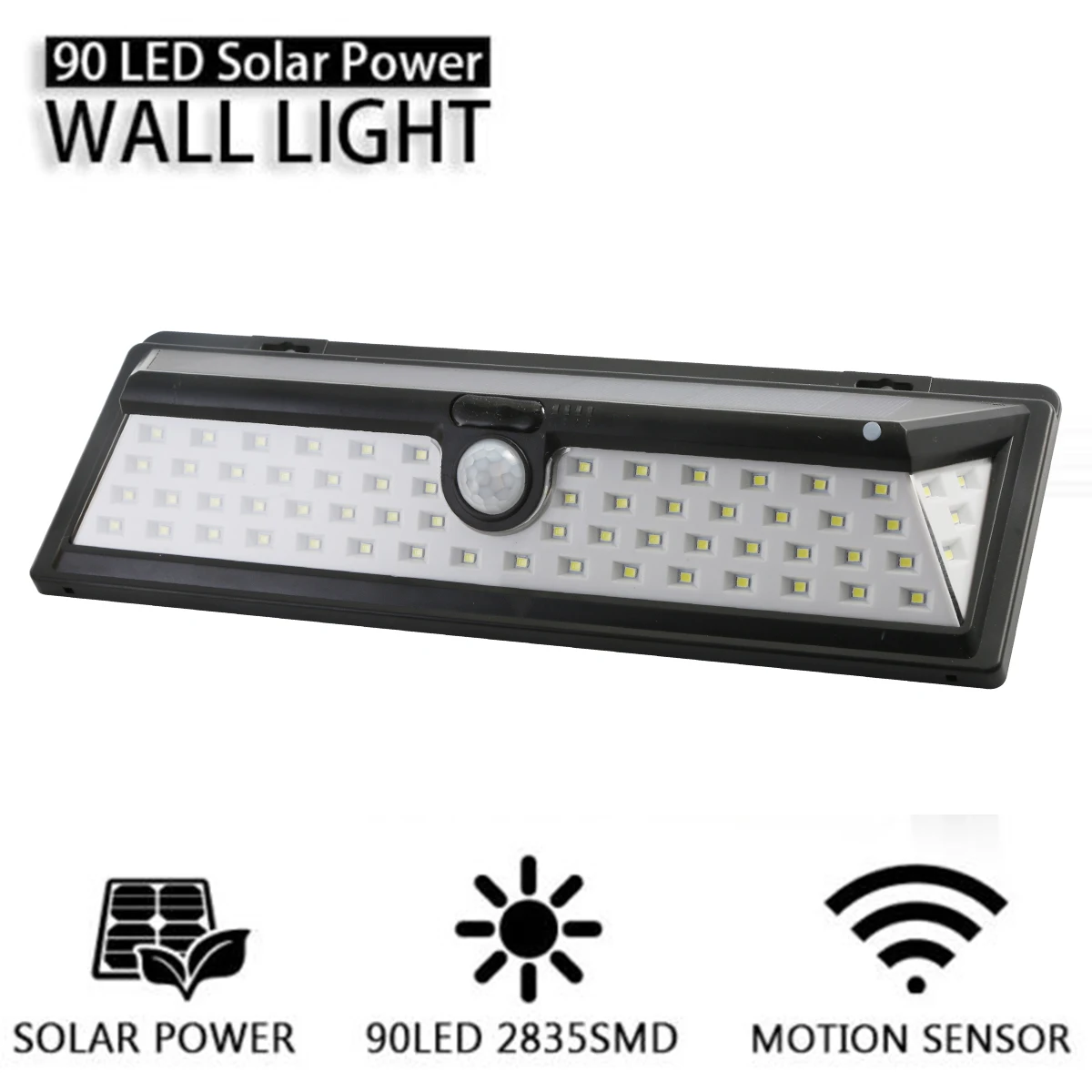 

Светильник настенный, 3 режима освещения, 66 светодиодов, на солнечной батарее