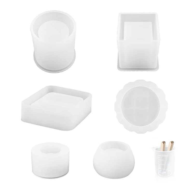 

Силиконовая форма из смолы, подставка/пепельница/цветочный горшок/Подставка под свечи, мыло, ювелирные изделия, эпоксидная форма, чашка для ...