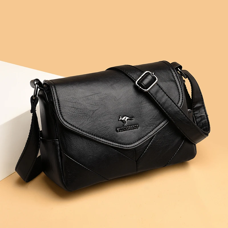 

Genuine Leather Handbags 2021 New Fashion All-match Casual Shoulder Satchels Small Square Bag Fashionable Purses Petit Sac Femme