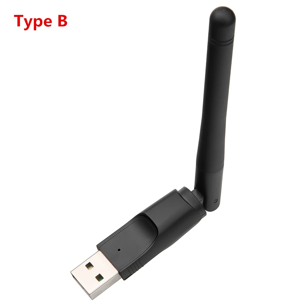 Type B KEBIDU Mini USB Wifi адаптер 150 Мбит/с 2 дБ WiFi ключ MT-7601 wi-fi приемник беспроводная сетевая карта 802.11b/n/g антенна wi-fi - Цвет: Type B