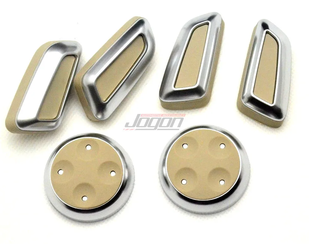 Черно бежевая хромированная накладка на переднее сиденье автомобиля из АБС