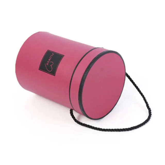 Rose red RANO Круглые Цветочные коробки цветочная упаковка бумажный мешок подарочная коробка для хранения цветочный букет Цветочная упаковочная коробка с крышкой Lany - Цвет: Rose red