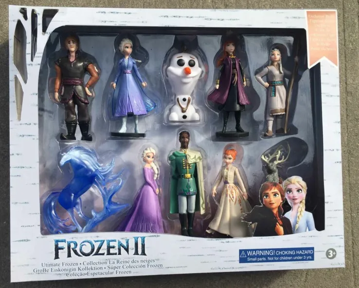 Новинка; 1 комплект детский disney «Холодное сердце» 2 Снежная Королева Эльза и Анна из ПВХ, движущаяся фигурка, Олаф Кристоф Свен аниме куклы дети игрушка Детский подарок