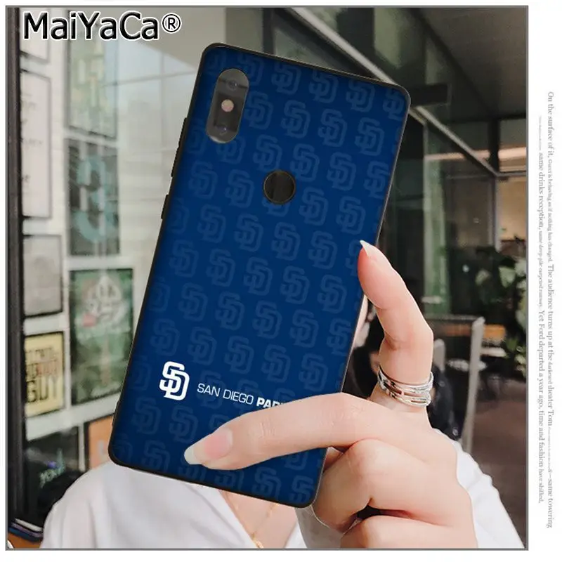 MaiYaCa San Diego Padres High Quality Phone Case for xiaomi mi 6 8 se note2 3 mix2 redmi 5 5plus note 4 case | Мобильные телефоны и