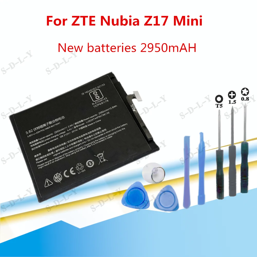 Аккумулятор 2950 мАч Li3829T44P6h796136 для ZTE Nubia Z17 Mini NX569J NX569H аккумулятор + отслеживание