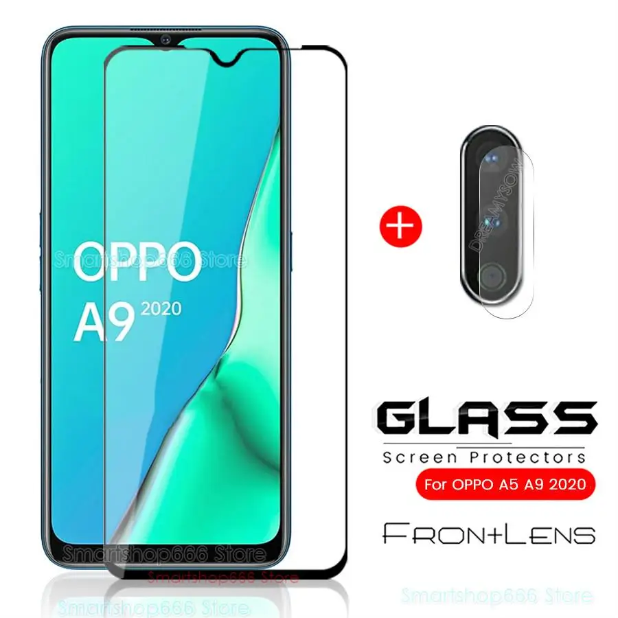 2 в 1 Защитное стекло для oppo a9 2020 камеры a53 a73 a5 защита экрана на opo 5a 9a 9 5