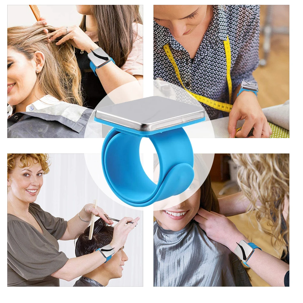 7Colors Sewing Pincushion Wrist Hand Magnetic Needle Pad Holder Square Safety Pin Cushion Storage Supplies | Дом и сад