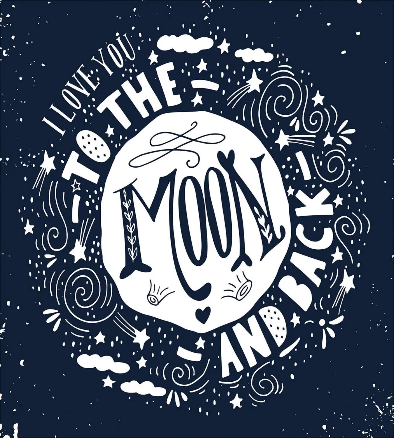 I Love You to The Moon and Back набор пододеяльников для пуховых одеял небесные тела облака