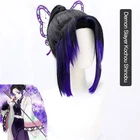 Женский синтетический парик для косплея DIANQI, короткий, с изображением рассекающего демонов киметасу, о Yaiba, шинобу, Кочо, черный, синий, с эффектом омбре
