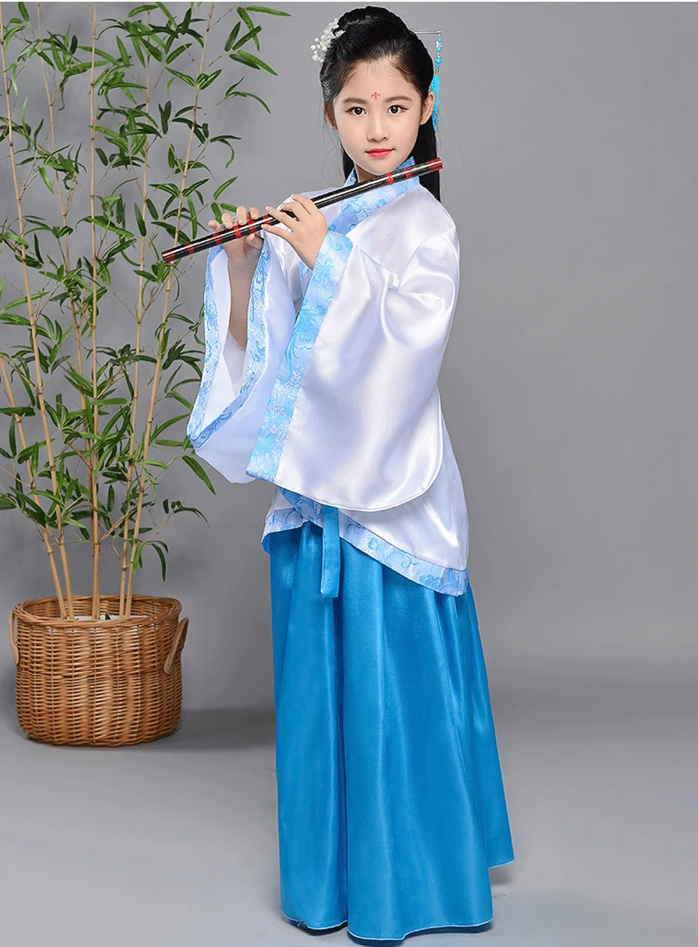 Маскарадный костюм принцессы на Хэллоуин в китайском стиле голубое фиолетовое