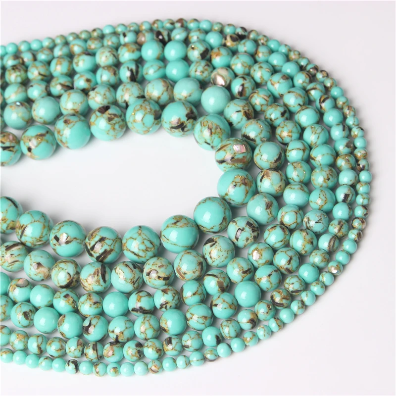 

Fashion jewelry 4 / 6 / 8 / 10 / 12mm natural gem shell loose beads series DIY men and women Bracelet chain accessories