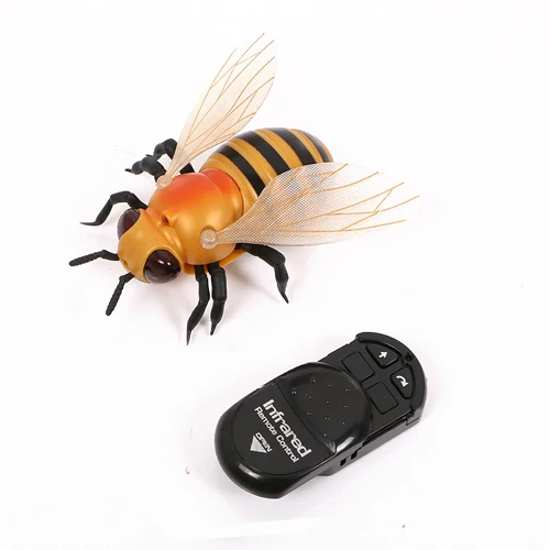Honeybee Инфракрасный Радиоуправляемый игрушечный робот для животных, насекомых, моделирование пчелы, мантис, муха, Электронный Робот для детей на Хэллоуин, розыгрыши, игрушечные насекомые - Цвет: Honeybee