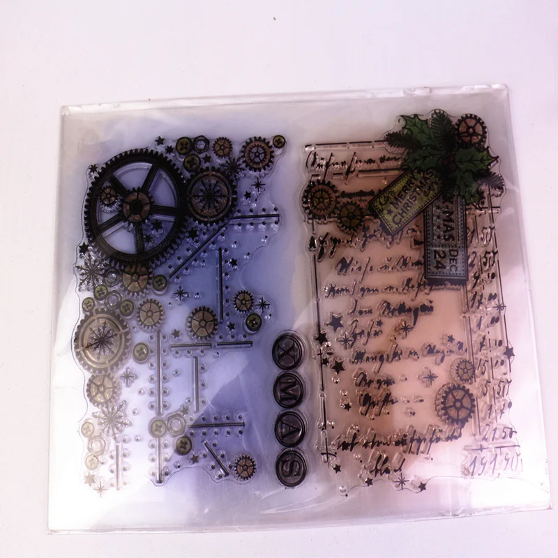 Новейший яркий цветочный прозрачный штамп фон Сделай Сам Скрапбукинг резиновая