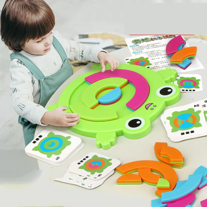 Детская игрушка пазл-лягушка в коробке настольная игра форма соответствующая