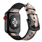 Ремешок из натуральной кожи для Apple watch band 44 мм 40 мм 42 мм 38 мм, камуфляжный браслет для iwatch series 6 se 5 4 3