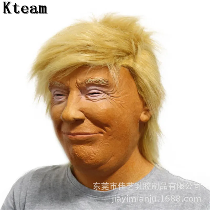 Забавный реалистичный латекс знаменитостей Дональд Трамп, президент, маска на Хэллоуин вечеринку, мяч, Карнавальная маска, костюм для вечеринки