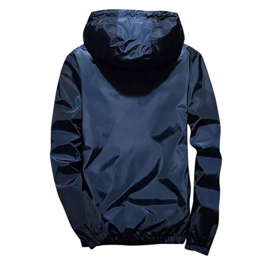 Мужская куртка однотонная толстовка размера плюс с отражающей молнией