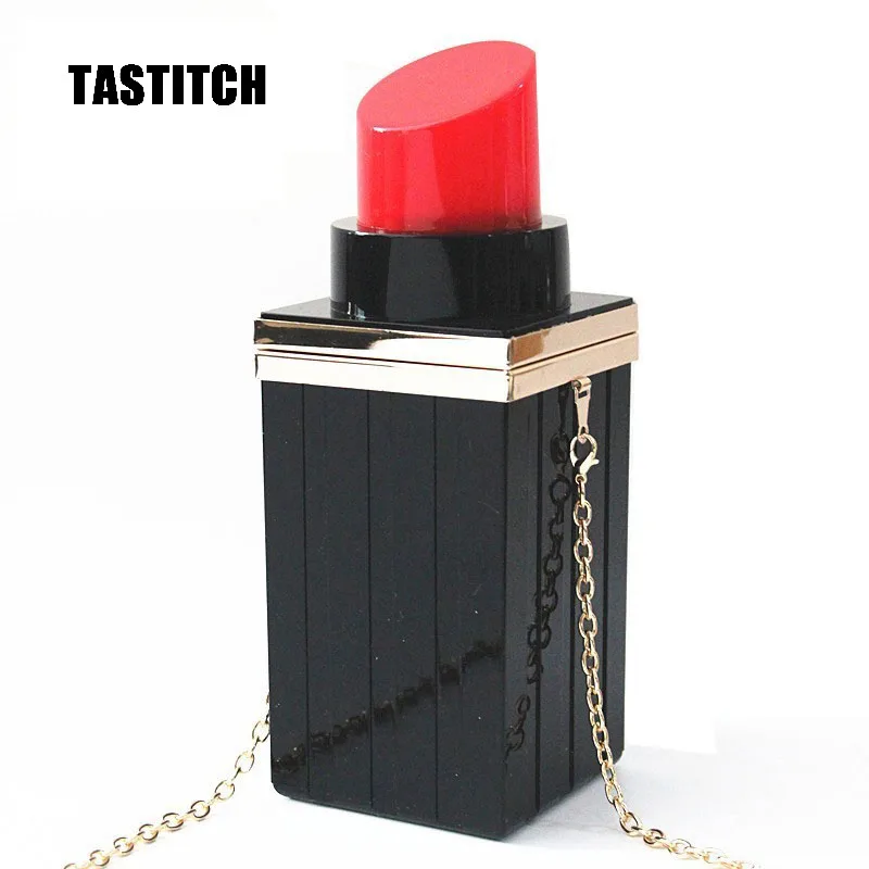 Клатчи с губной помадой персонализированные акриловые сумки женская вечерняя