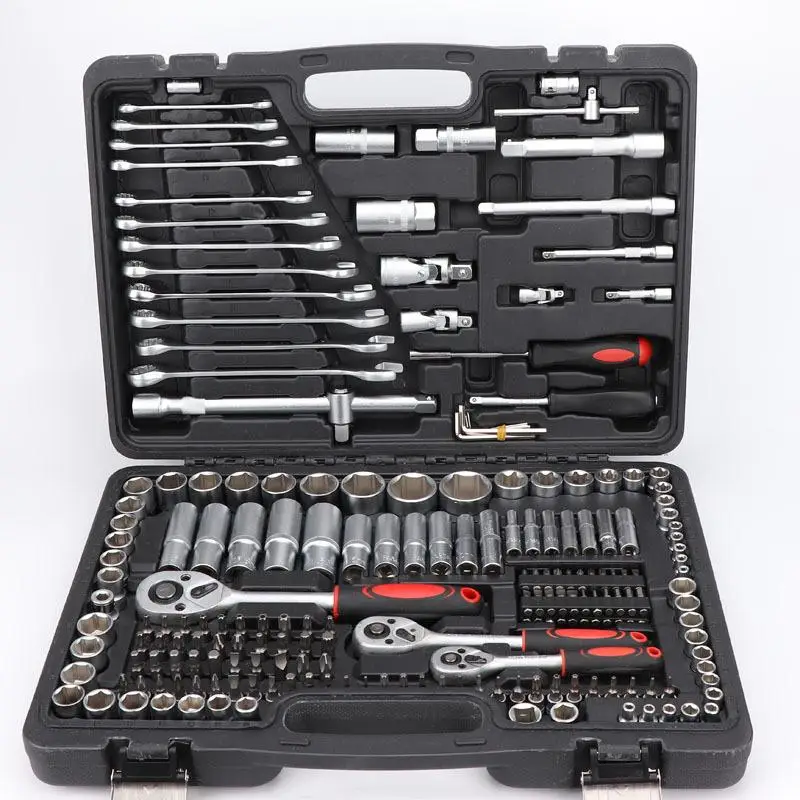 

216 sets of sleeve set tools Auto repair ratchet wrench assembly set 215 sets of sleeve tool box