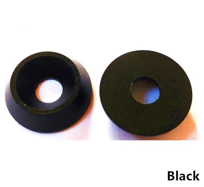 Black 5 шт. M4 M5 M6 M8 алюминиевый сплав цветной потайной зонтик с плоской головкой с круглой головкой винт вогнутый конический декоративный паз шайба - Цвет: Black