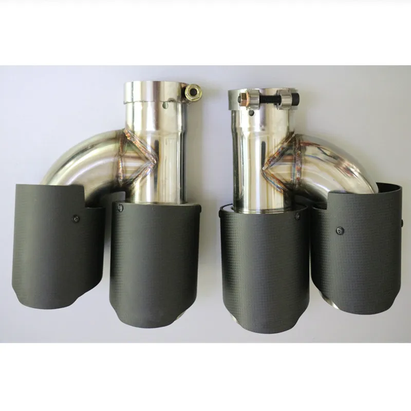 Одна пара автомобильных углеродных труб для стайлинга автомобиля Двойные