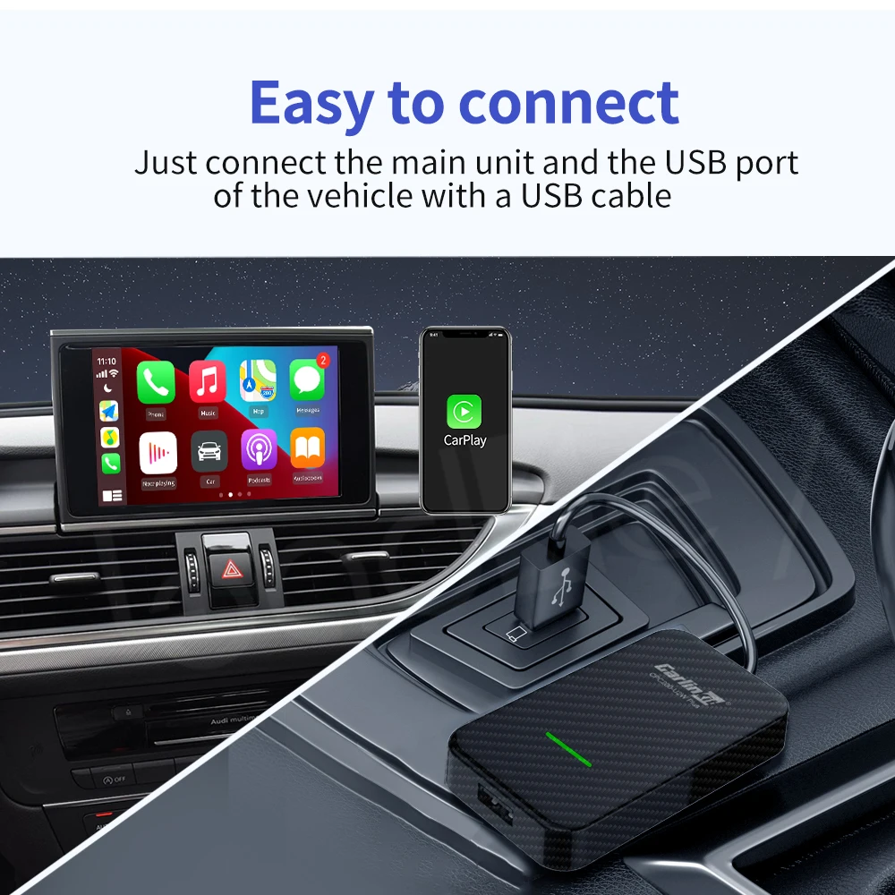 carlinkit 3 0 wireless apple carplay activator ios 15 on mazda toyota fiat pionner volvo renault carbon fiber scratch resistant free global shipping