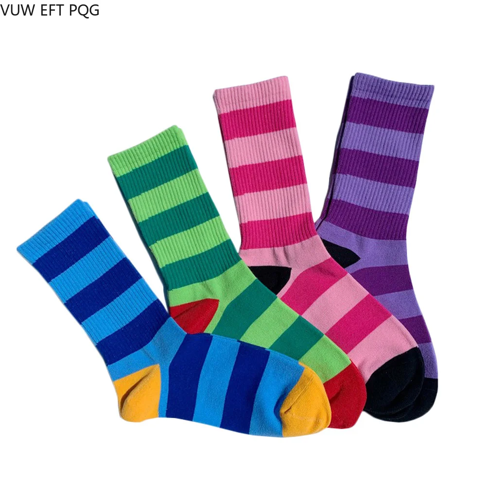 Socks Men Women In The Tube European and American Street Ins Trend Stripes Hip Hop College Style Four Colors