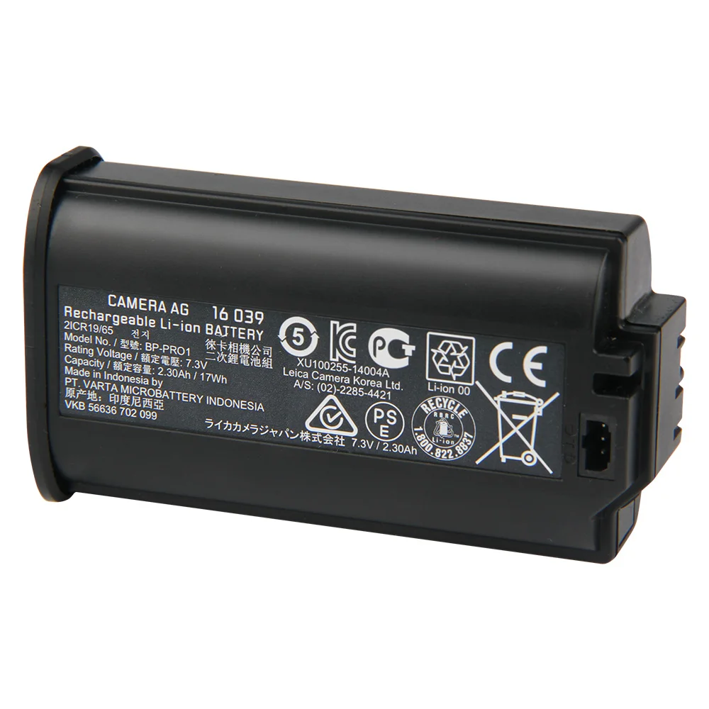 Bater&iacute;a de repuesto Original para c&aacute;mara Leica, de 2.30Ah BP-PR01, para Leica, Typ007, S006, S007, 16039-3