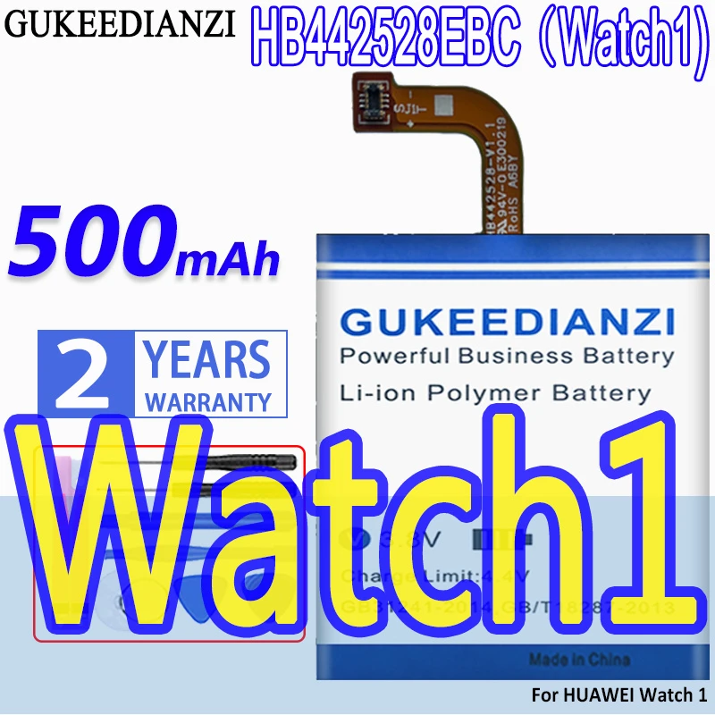 

Аккумулятор GUKEEDIANZI для HUAWEI Watch 1, 500 мАч, HB442528EBC + Инструменты
