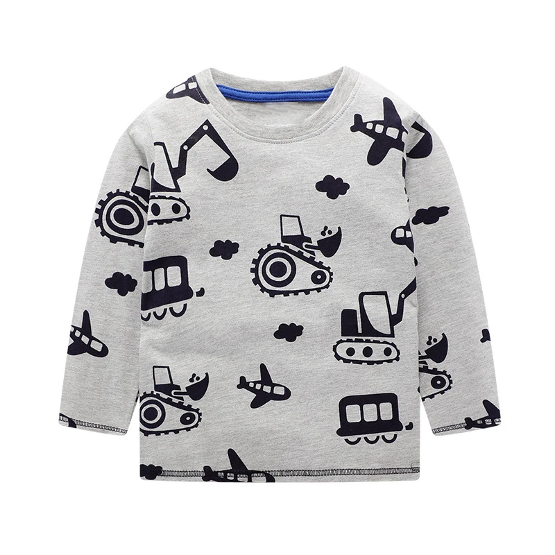 Little maven 2-7Years Осень Малышей Футболка С Длинным Рукавом Животное Лев для детей Футболки Для Младенцев Детей Детей - Цвет: 7017 same picture